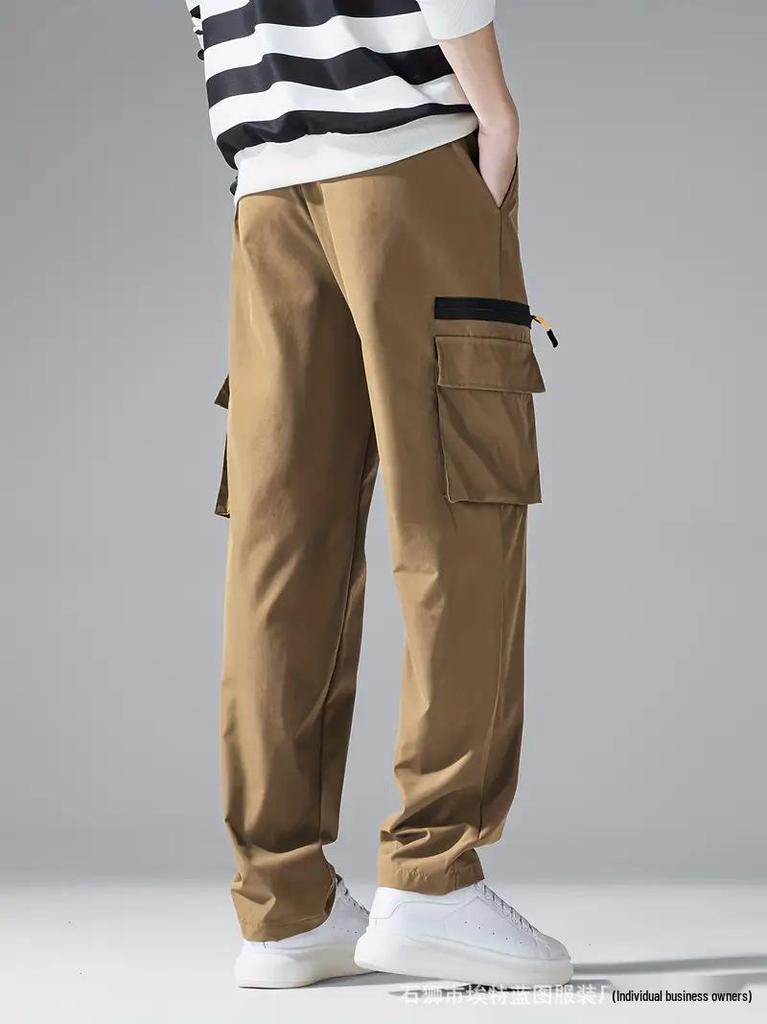 Men's Casual Multi-Pocket Work Pants - All-Season, Breathable & Comfortable