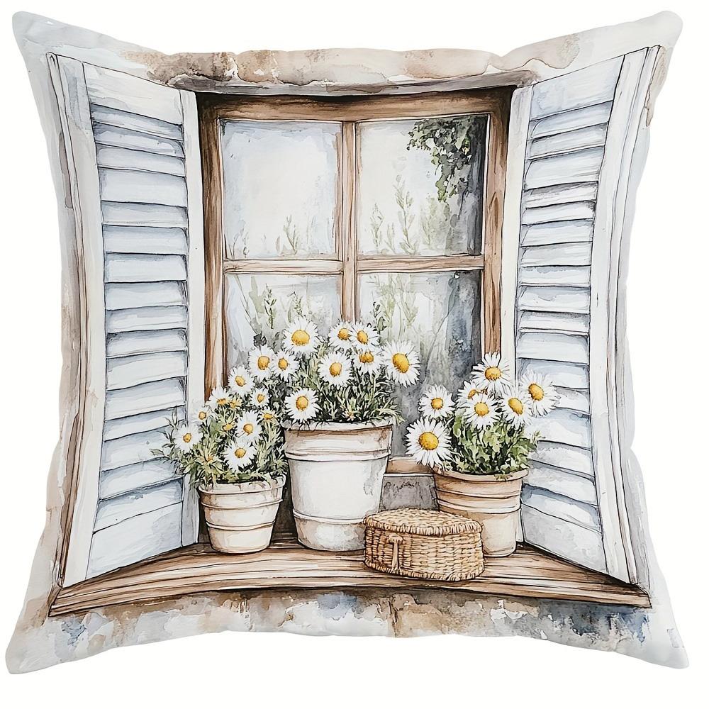 Vibrant Wildflower & Butterfly PillowcasesLiving Room Sofa Cushion Cover, Soft and Comfortable, Bedroom Room Decoration