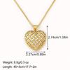 Nidin Classic New Design 3 Styles Heart Shape Charm Pendant Necklace For Female Male Light Luxury Copper Neck Jewelry Chic Gifts