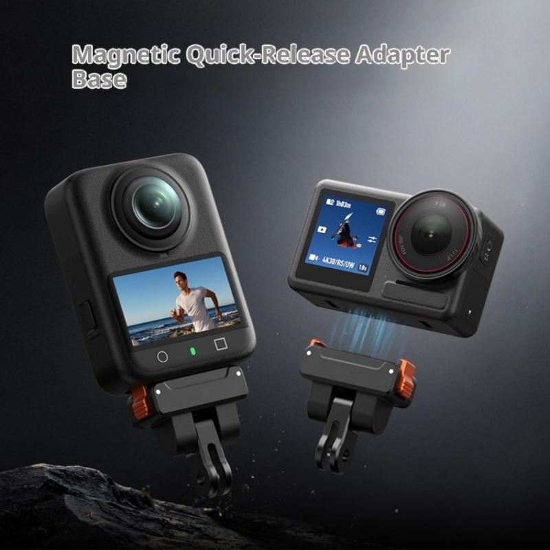 160°Tilt Adjustable Magnetic Quick Release Adapter Mount For Action 5Pro/4/3 Cameras Featuring Double Claw Interfaces