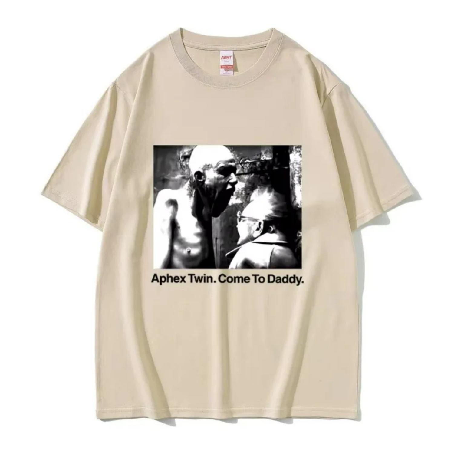 

Aphex Twin Come To Daddy Графические Футболки Мужские Женские Винтажные Оверсайз Уличная Одежда Мужская Мода Повседневная Мягкая Хлопковая Футболка Топы S чёрный