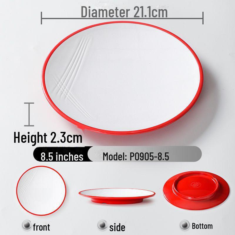 

Меламиновая круглая пластина: Посуда для ресторанов и отелей, имитация фарфора, горячие/холодные блюда.