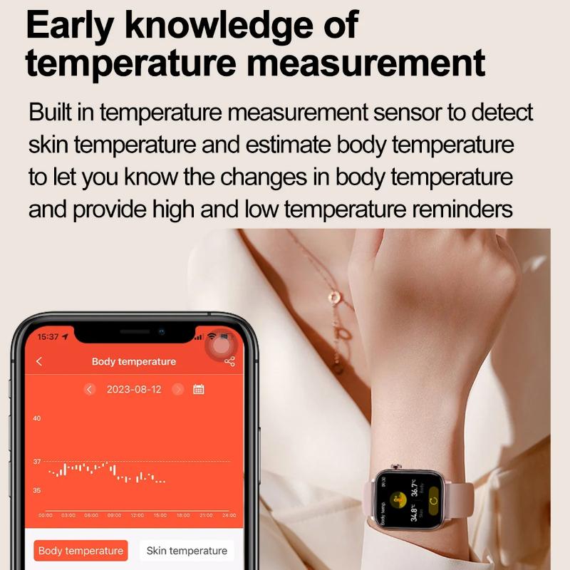 2025 Nové AI Diagnostika Zdraví Chytré Hodinky Ženy EKG HRV Funkce Krevní Tlak Kyselina Močová Lipidy BT Hovor Chytré Hodinky Dámské
