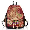 Women Bag Ethnic Style Embroidery Handbags Peacock Embroidery Bag Women Canvas Backpack