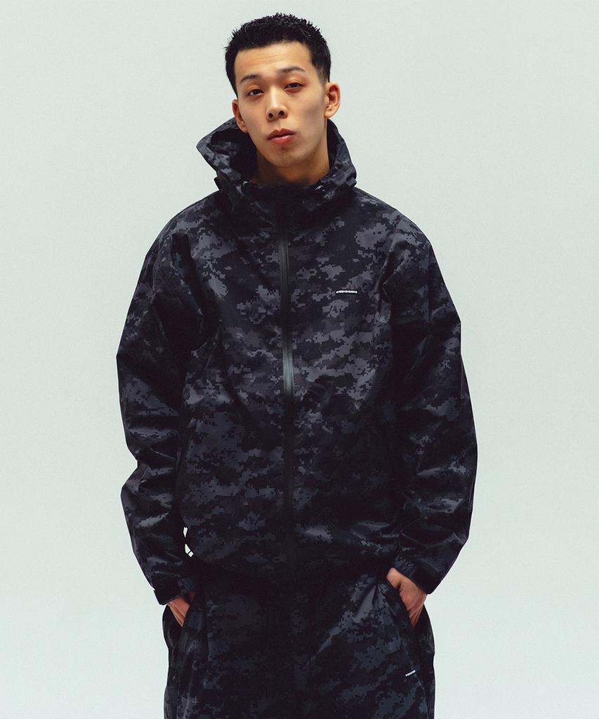 Wkndrs Digi Camo Windbreaker (Black)