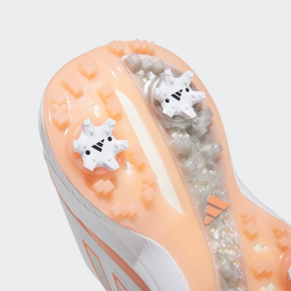 Zapatos de golf ZEDGE 23 Footwear Fusion cm M [Adidas Golf] Mujer Blanco/Plata Metalizado/Coral 24.0