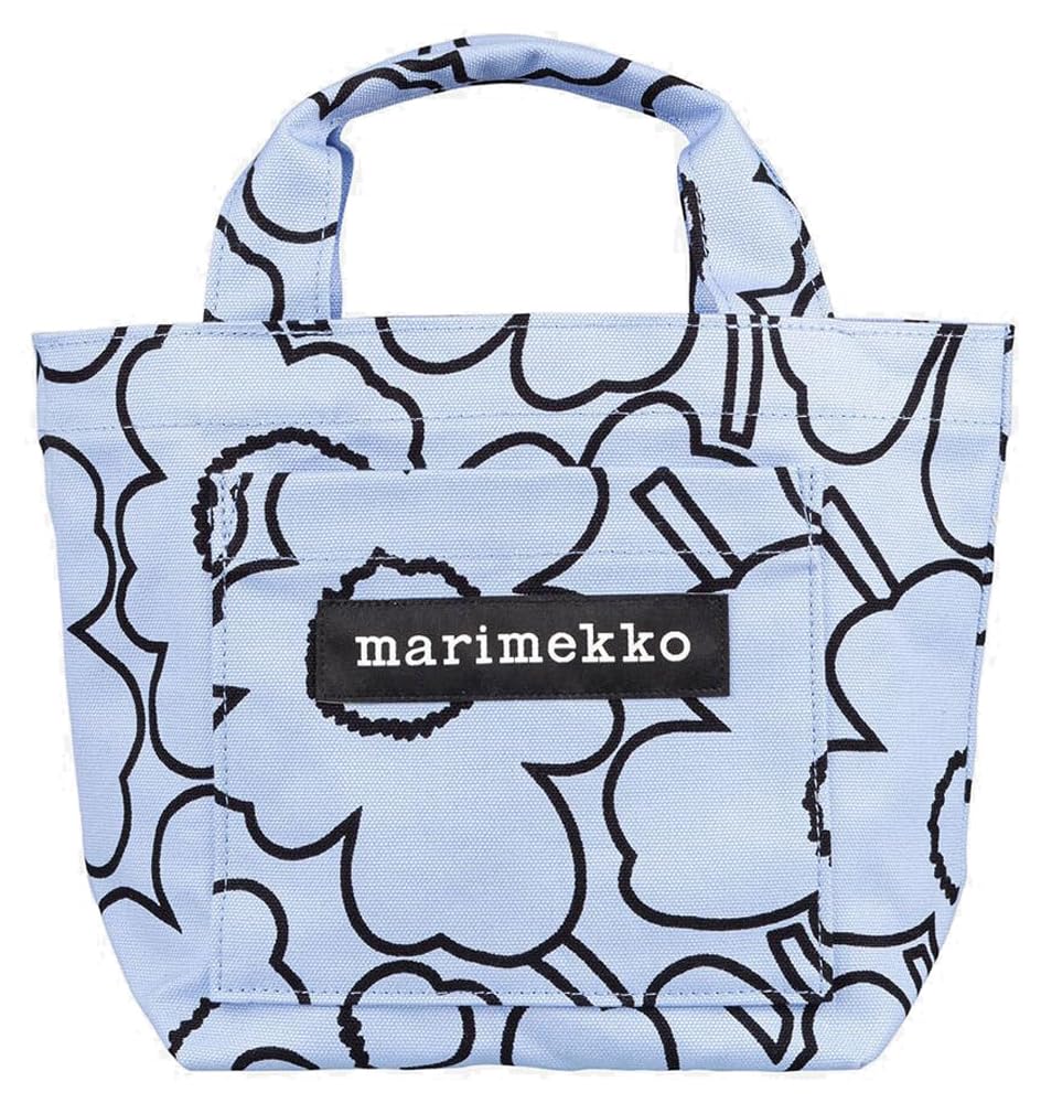 Marimekko Piirto Unikko Сумка-ланч Сумка-тоут (Эксклюзив для Японии) Женский, 52152259294020, Светло-синий x Черный