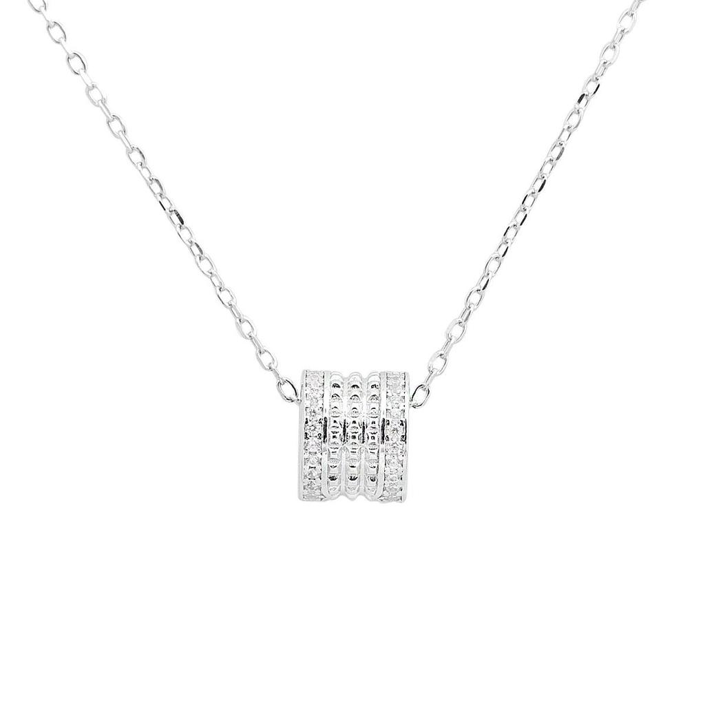 Silver Necklace with Cubic Zirconia, Product Weight 5.48 G (2161950)