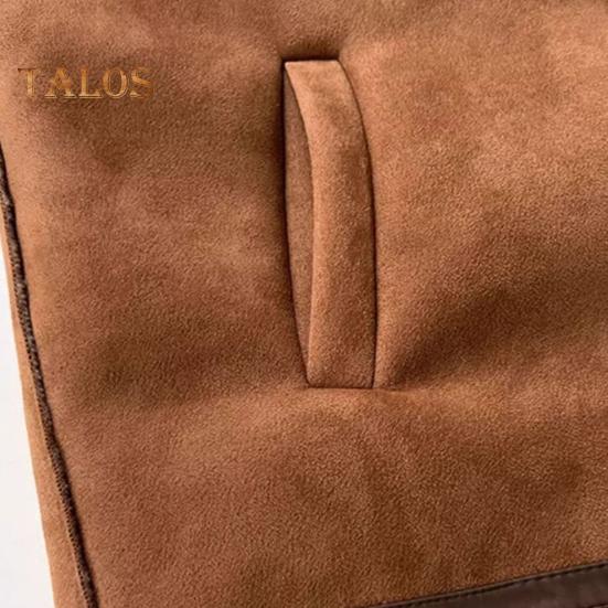 Wintermantel für Damen, dicker Plüsch, kurzer Typ, Rundhalsausschnitt, reine Farbe, einreihig, locker, hält warm, tägliche Schulpendeljacke