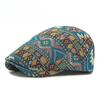 Unisex Retro Ethnic Jacquard Beret Hat British Style Flat Cap Men Women Newsboy Cap Spring Autumn Winter Casual Peaked Hat