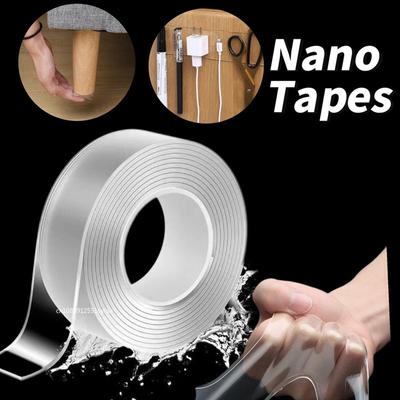 1/2/3/5m Nano Tape Double Sided Tape Transparent NoTrace Reusable Waterproof Transparent Adhesive Tapes Cleanable Home Tools