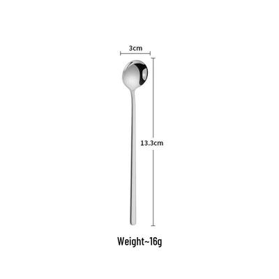 304 Stainless Steel Flat Handle Stirring Coffee Spoon