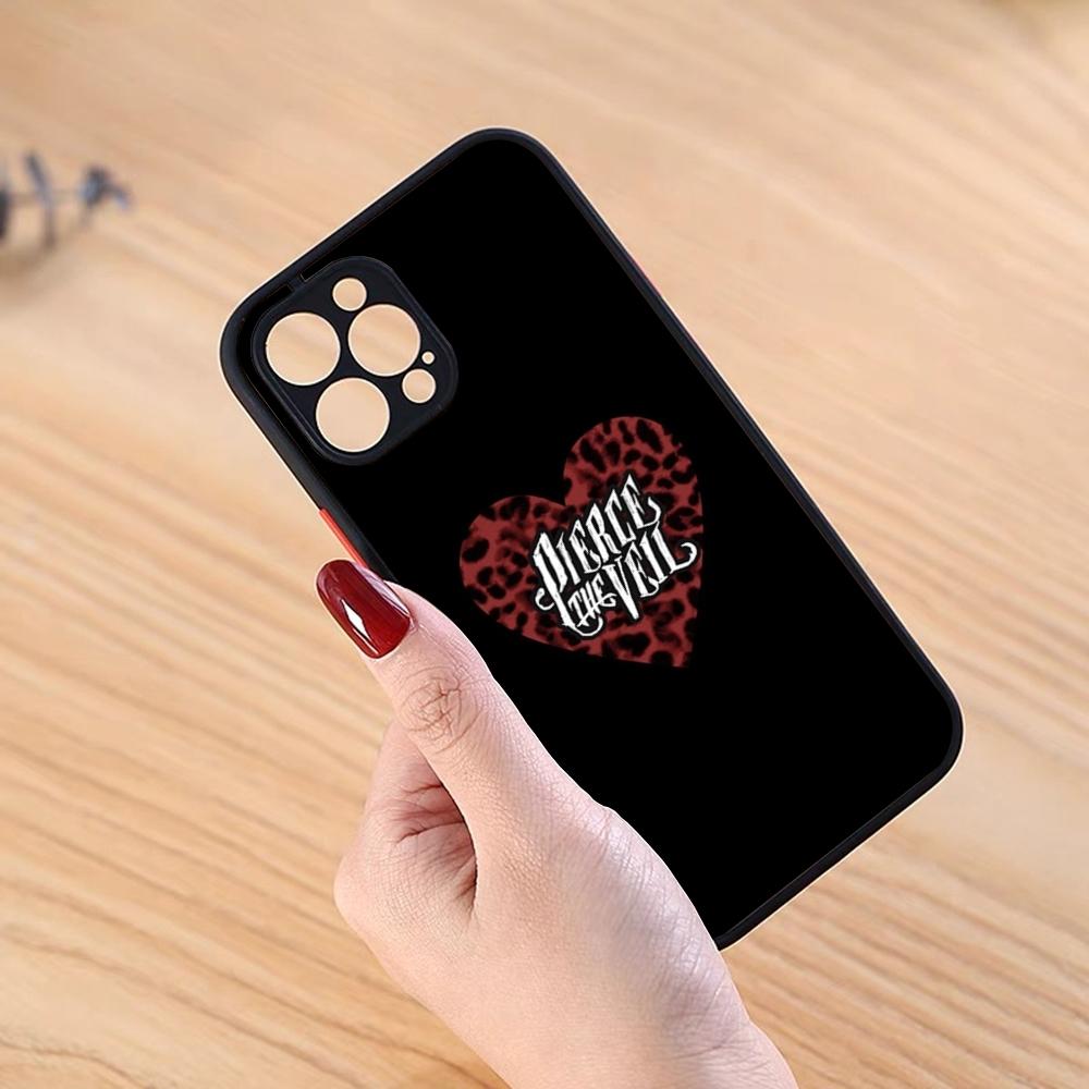P-pierce The Veil Band Phone Case Black Matte For IPhone 16ProMax 15 13 12 11 14 Pro Max Mini Plus SE2020 XS Max XR Cover