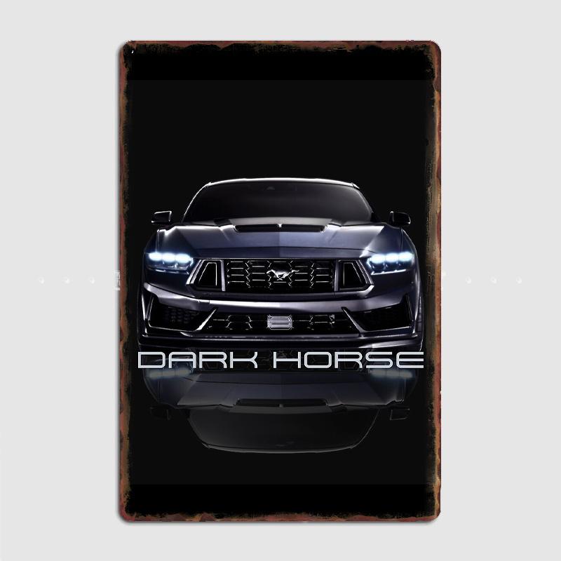 

Mustang DARK HORSE Classic Car Metal Sign Poster Garage Decoration Room Decor Car Club Tin Home Decor 20x30cm（7.8x11.8inch）