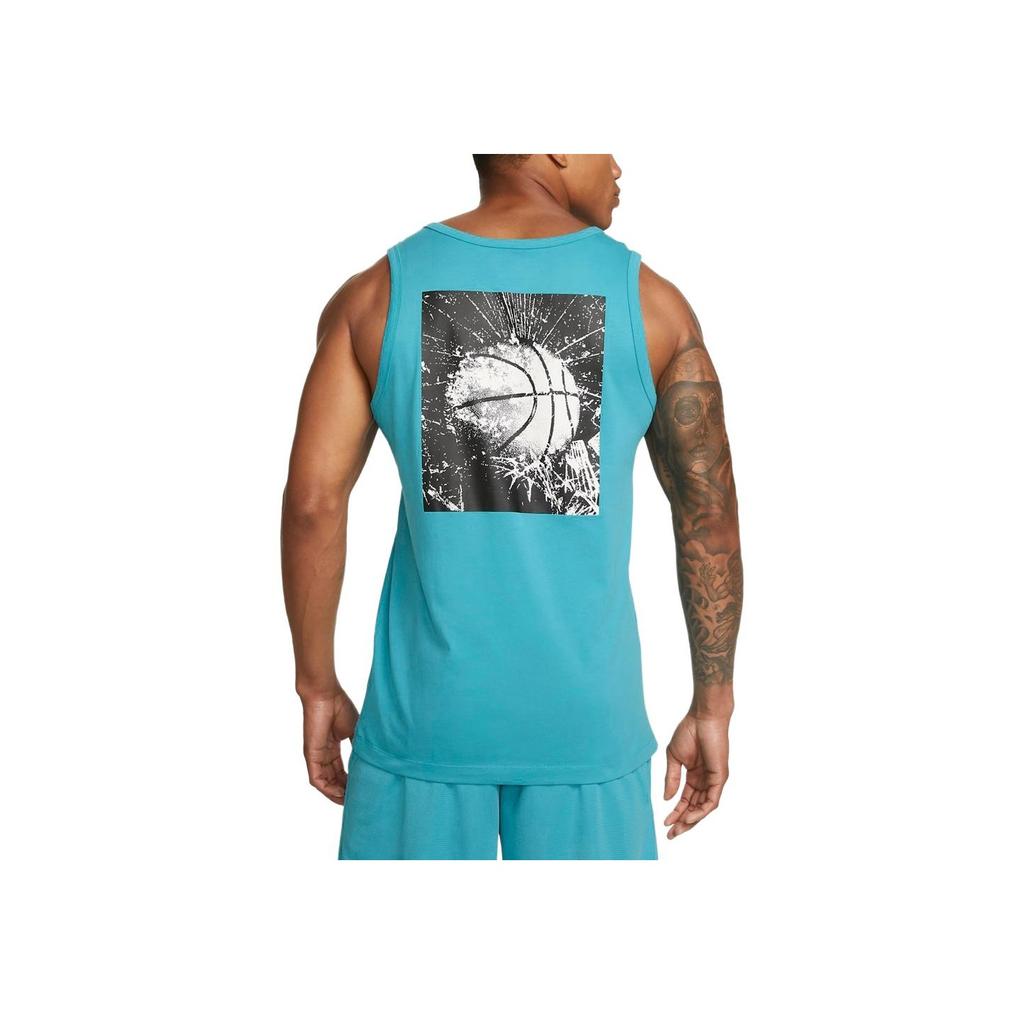 Nike Soft Knit Comfortable Breathable Basketball Vest With Back Print Men Tops Nebula-Blue FJ2301-367