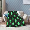 Universal Alien Blanket Flannel Printed Multifunction Lightweight Throw Blanket for Home Car Bedding Throws