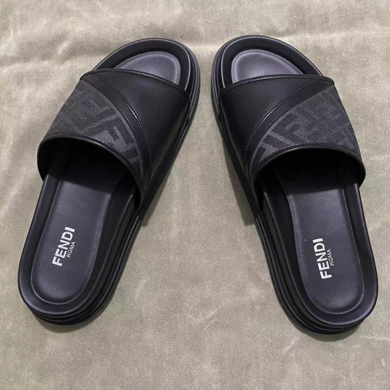 Mens T-Strap Rubber Sole Slipper With Suede Upper Non-Slip Outdoor Casual Sandal Walk
