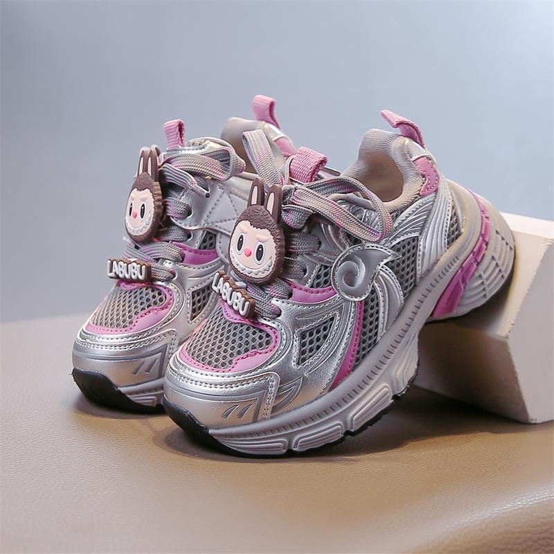 

Детские сетчатые кроссовки для бега Дышащая спортивная обувь Грязеотталкивающая повседневная обувь Нескользящие кроссовки для девочек 31 фиолетовый