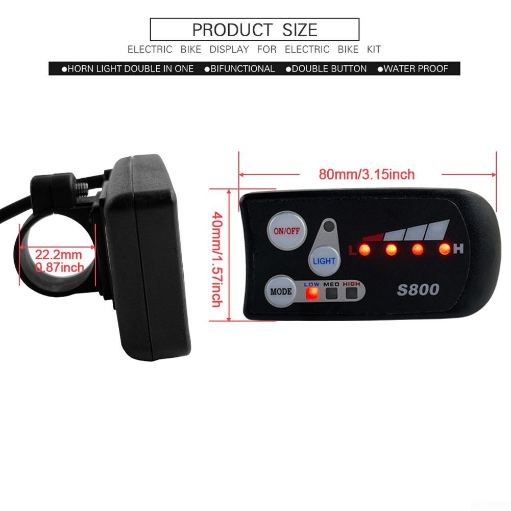 LED-S800 Display Display Screen Display Electric Bicycle 36/48V