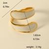 Luxury Non-Fading Drip Oil Open Ring - European and American Style Stainless Steel Statement Jewelry