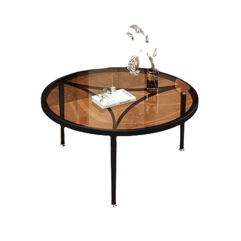 Outdoor Nordic Coffee Table Modern Glass TV Minimalist Coffee Table Nordic Computer Transparent Table