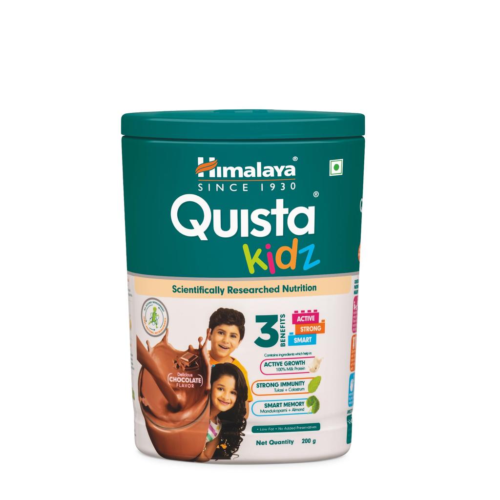 Himalaya Quista Kidz | Chocolate Flavor | All-Round NutritionalFormulaFor Growing Children | Scientifically Researched NutritionFor Active, Strong,