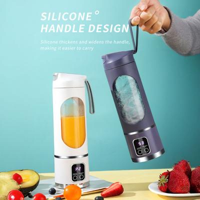 Přenosný osobní mixér s 450ml nádobou, dvourychlostní elektrický odšťavňovač pro smoothie, mléčné koktejly, dobíjecí mixér na drcení ledu pro domácnost, kancelář, cestování