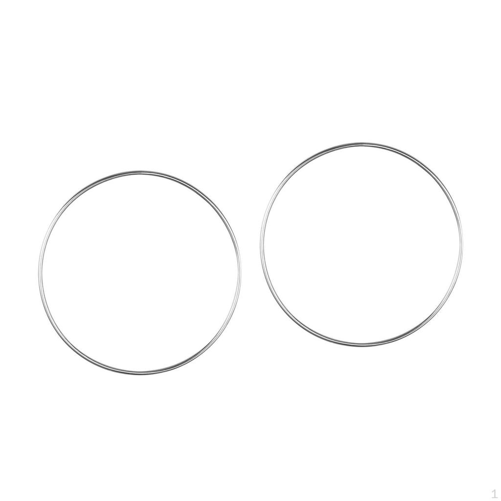 2 Flower Hoops, Metal Rings for Crafts, Elegant Macrame Wreath Party Supplies, Office,