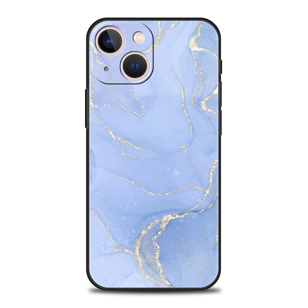Luxury Phone Case For iPhone 16 15 14 11 Pro Max 13 12 XS X XR 7 8 Plus Shockproof Marble Ink Wash Cover Protect Funda