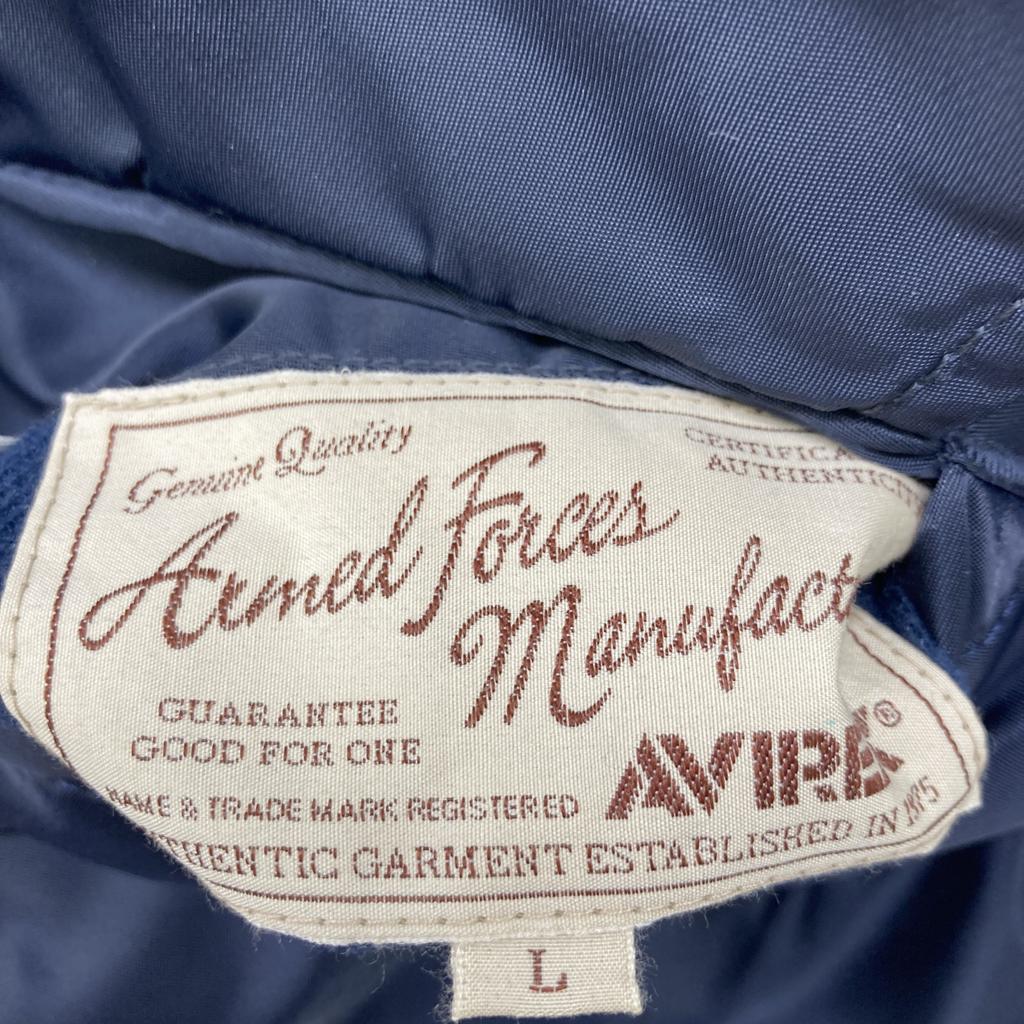 AVIREX 6172151 Navy Flying Shark MA-1 Flight Jacket Jacket L NavyUsed