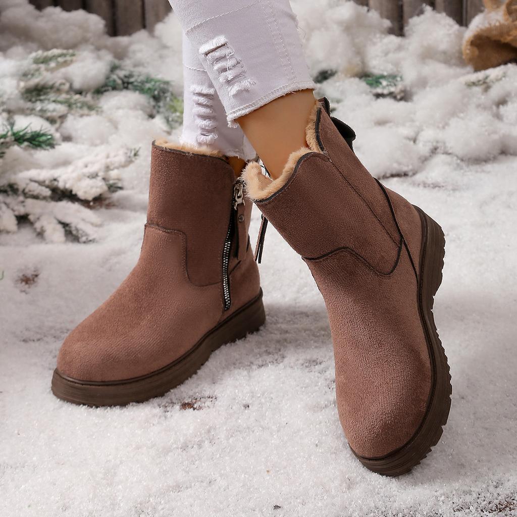 Fashion Snow Boots Women's Winter New 2026 Korean Version with Plush Warm Cotton Shoes Women's Boots