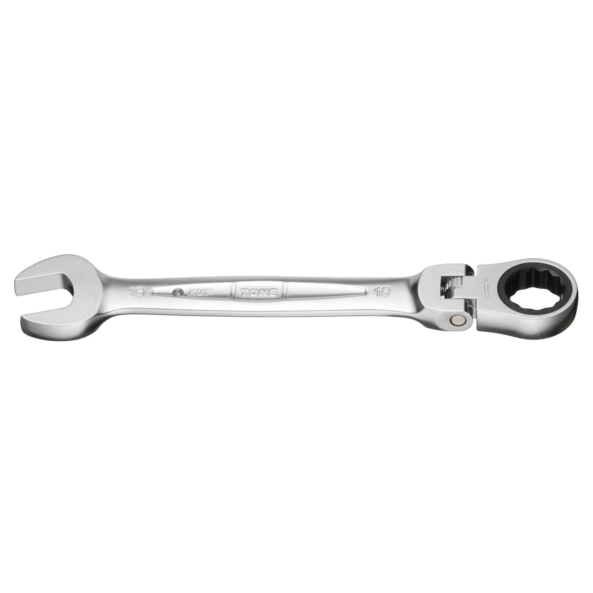 TONE Swivel Ratchet Combination 19mm Jaw Opening HPRMF-19 Wrench,
