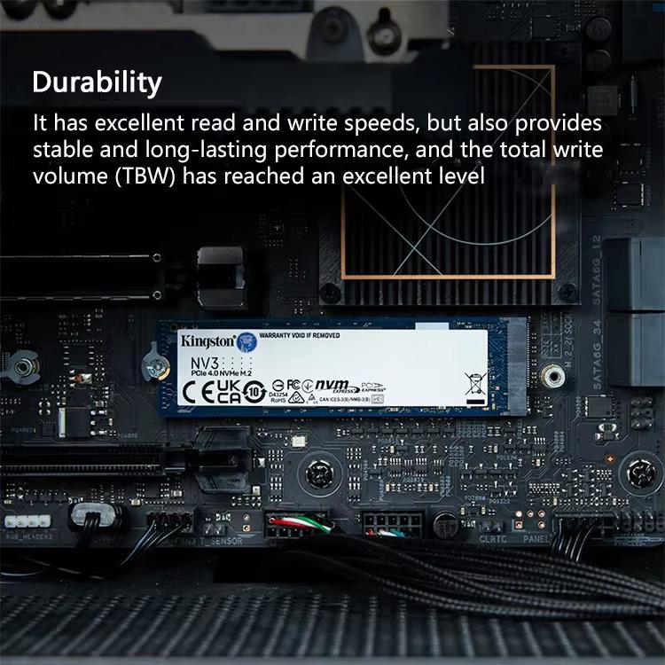 Kingston NV3 PCIe 4.0 M.2 2280 NVMe SSD Dahili Sabit Sürücü 500GB 1TB 2TB 4TB 6000Mb/s'ye Kadar PCIe 4.0 Gen 4x4 Orijinal Katı Hal Sürücü Sabit Disk