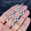 Weißer Topas Edelstein Handgefertigt 925 Sterling Silber Schmuck Ohrring 2,76" MM-3479