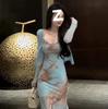 Large Size Royal Sister Sexy Hip-wrapped Long Dress Female Summer Slightly Fat Mm Waist and Thin French Temperament Tie-dye Suspender Dress