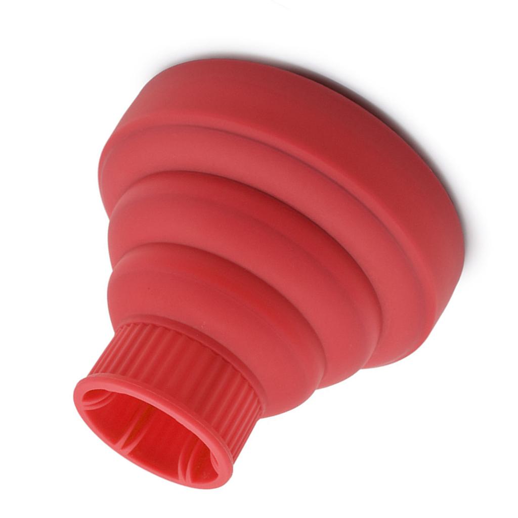 Silicone Collapsible Hair Dryer Diffuser Travel Portable Folding Blow Dryer Diffuser Attachment Red