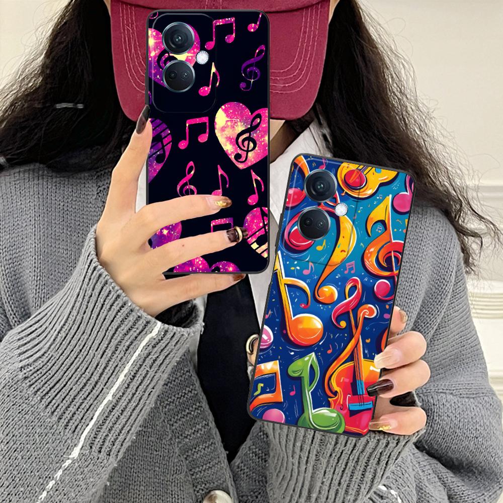 Musical Note Staff Mobile Phone Case for OPPO Find X9 X8 X7 X6 X5 X3 X2 Plus S Pro Ultra Lite Colorful Printing Cover Smartphone
