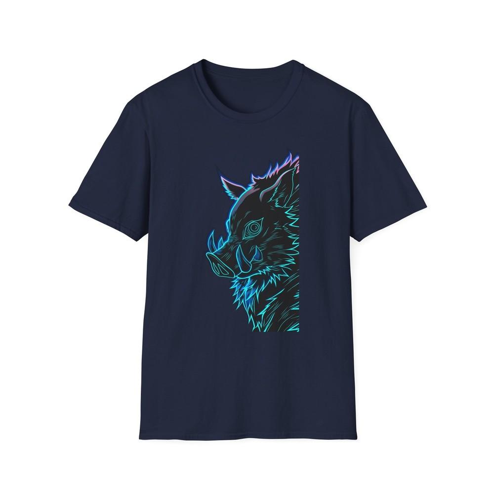 Demon Slayer Unisex Jl Anime TShirt Softstyle Inozuke Mask Neon Colors S