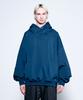 High-Neck Layered Hoodie Green