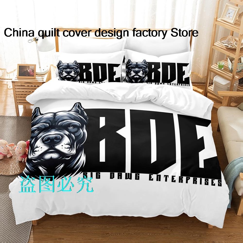 

Big Dawgs Bedding Set Single Twin Full Queen King Size Bed Set Aldult Kid Bedroom Duvetcover Sets Bed Sheet Set Big Dawgs Cxg2 EU Single(135*200cm)3pcs