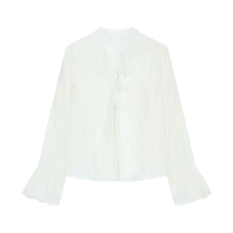 

Костюм в корейском стиле, рубашка с трехмерными цветами, женское летнее платье из денима с машинной вышивкой, милый стиль, комплект из двух предметов Flower Shirt L