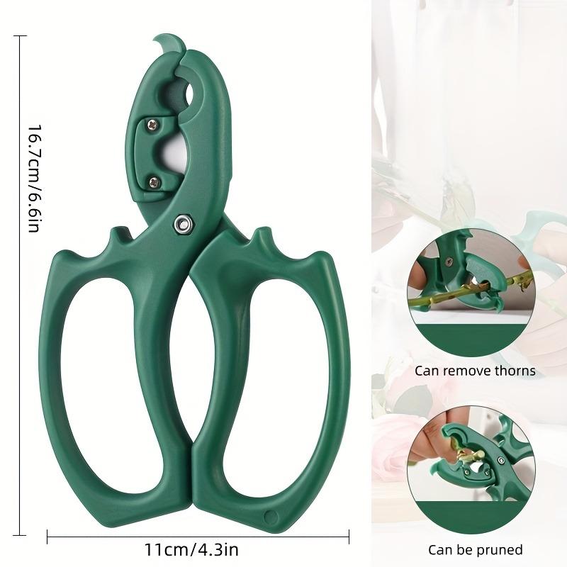 2-in-1 Floral Scissors | Stainless Steel Gardening Shears, Rose Thorn Remover, Flower Branch Pruning Shears for Florists & Flower Arranging - 1pc
