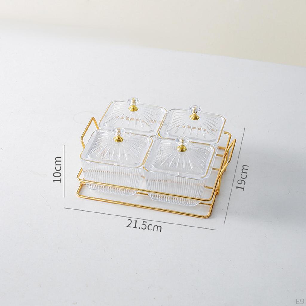 Divided Serving Dish Dried Fruit Tray Food Storage Container Veggie Appetizer for Candy