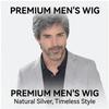Men's Versatile Short Gray Synthetic Wig, Heat-Resistant Fiber, Natural Fluffy Style, Comfortable Adjustable Cap for Daily, Work & Casual Occasions