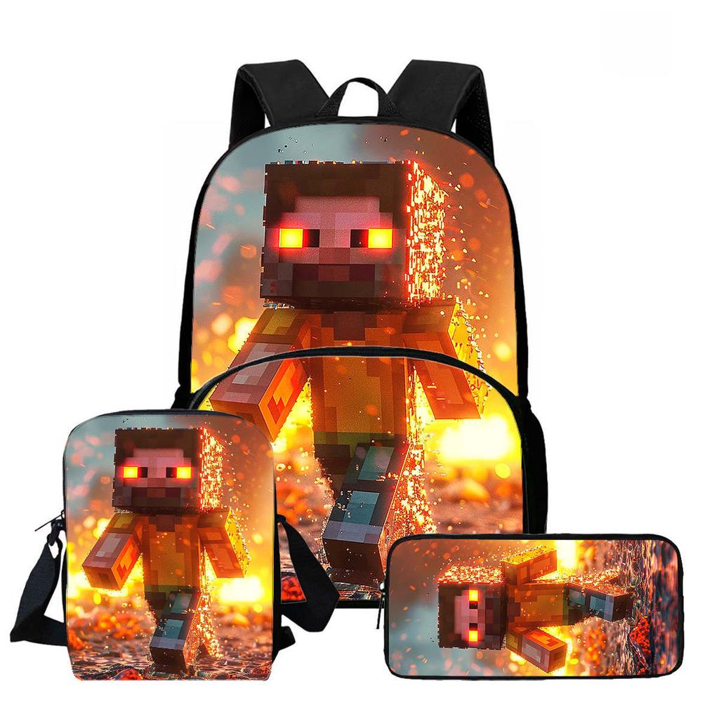 Minecraft Large Capacity High Value High Definition Printing Anti-Hunchback Wear-Resistant Large Capacity Schoolbag