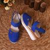 Plus Size Women's Wedge Sandals - 2024 Summer Collection, Wide Strap, Closed Toe, Versatile Design