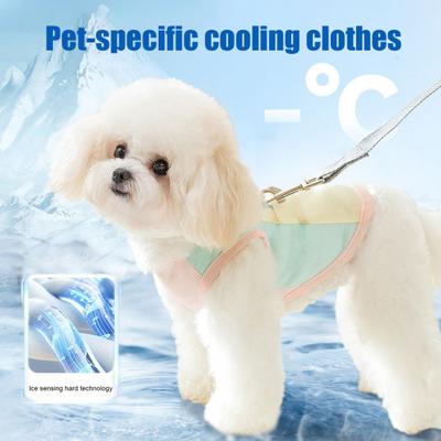 Mesh Dog Cooling Vest Summer Breathable Sleeveless T-Shirt Color Block Pet Tank Top with D-Ring for Small Dogs Yorkie Chihuahua