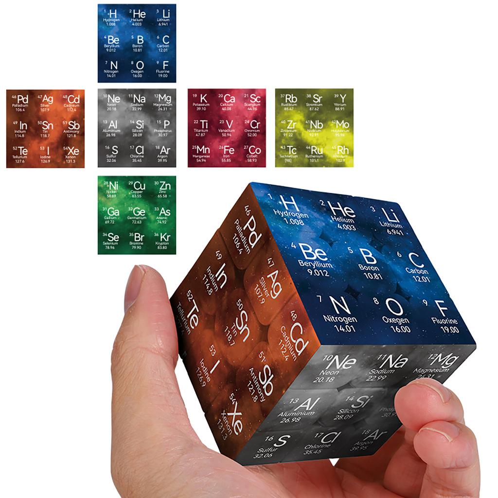 Magic Cube 3x3x3 3D UV Periodic Table Color Painting Stress Relief Puzzle Professional Smooth Speed Game Children's Toys Gifts