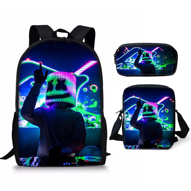 Marshmallow Backpack Three-Piece Backpack, Primary And Secondary School School Bag, Children S Backpack Backpack