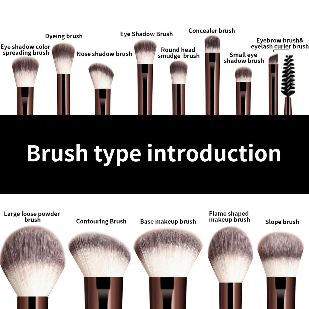 13-teiliges Make-up-Pinsel-Set Foundation Concealer Puder Lidschatten Rouge Pinsel Kabuki Verblender Kosmetik Beauty-Werkzeug für das Gesicht